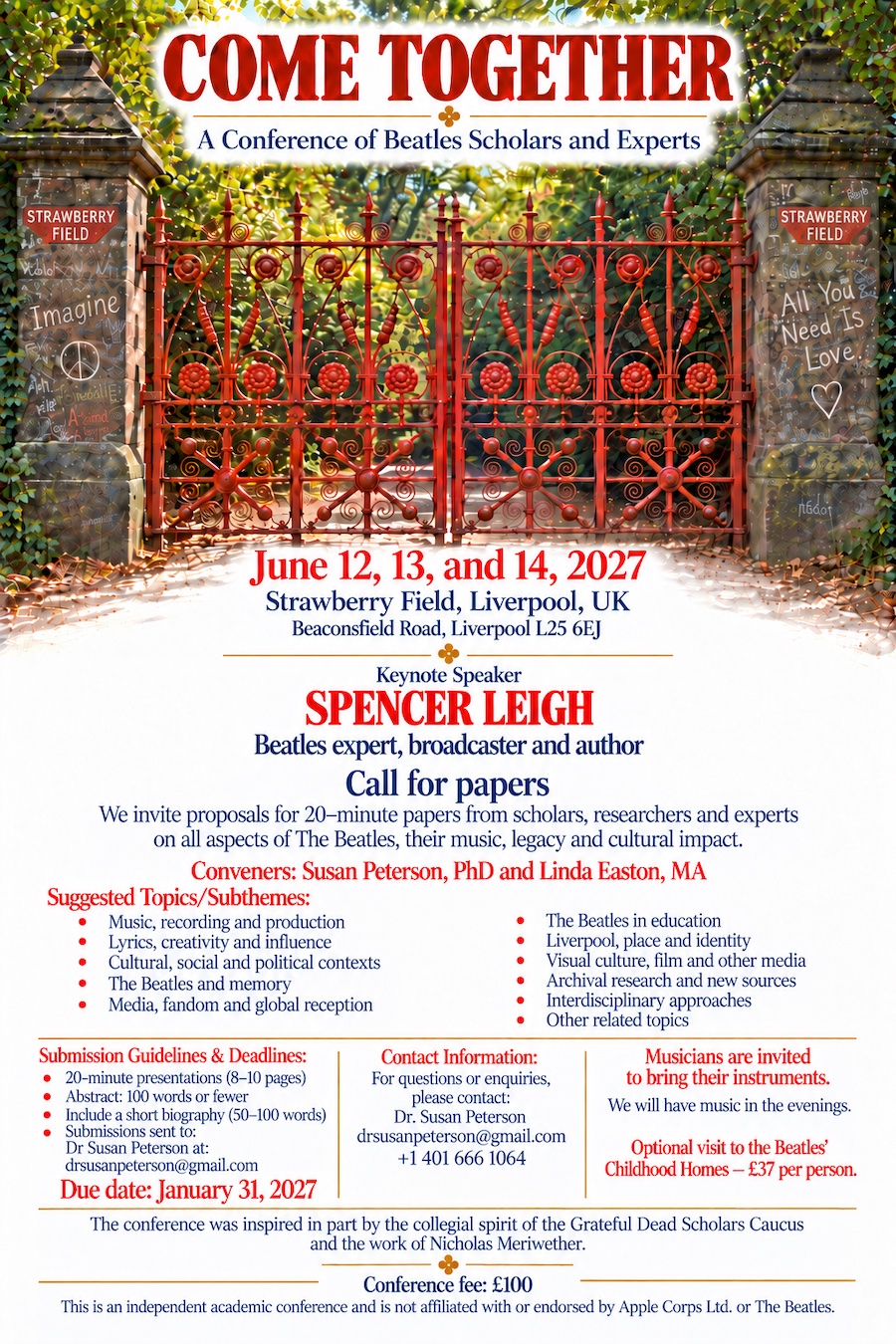 Beatles conference call for papers final Sep 18, 2026